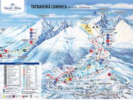 Mappa delle piste Tatranská Lomnica