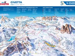 Mappa delle piste Civetta - Alleghe/Selva di Cadore/Palafavera/Zoldo