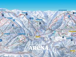 Mappa delle piste Zillertal Arena - Zell am Ziller/Gerlos/Königsleiten/Hochkrimml