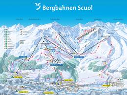 Mappa delle piste Scuol - Motta Naluns