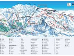 Mappa delle piste Breuil-Cervinia/Valtournenche/Zermatt - Cervino