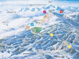 Mappa delle piste Font-Romeu/Bolquère Pyrénées 2000