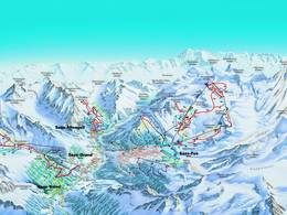 Mappa delle piste Saas-Fee