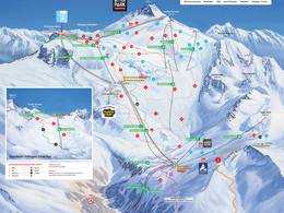 Mappa delle piste Hintertuxer Gletscher (Ghiacciaio dell'Hintertux)