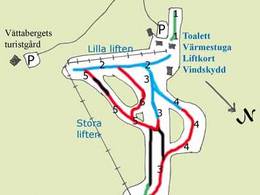 Mappa delle piste Vettenbacken – Liden