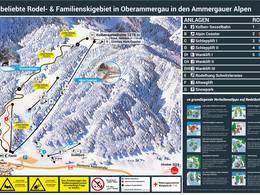 Mappa delle piste Kolbensattel - Oberammergau