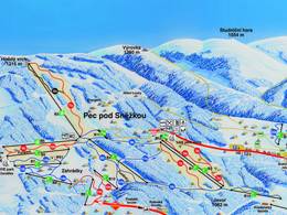 Mappa delle piste Pec pod Sněžkou