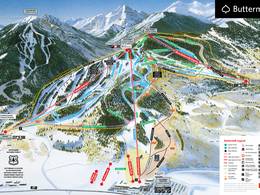 Mappa delle piste Buttermilk Mountain