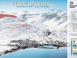 Mappa delle piste Dalvík