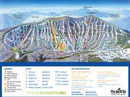 Mappa delle piste Pajarito Mountain