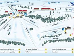 Mappa delle piste Žagarkalns