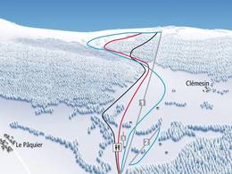 Mappa delle piste Le Pâquier - Crêt-du-Puy