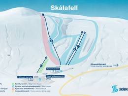 Mappa delle piste Skálafell