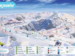 Mappa delle piste Brezovica