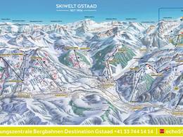 Mappa delle piste Rinderberg/Saanerslochgrat/Horneggli - Zweisimmen/Saanenmöser/Schönried/St. Stephan