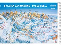 Mappa delle piste Passo Rolle