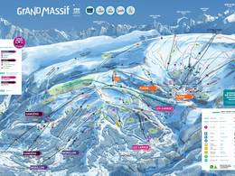 Mappa delle piste Le Grand Massif - Flaine/Les Carroz/Morillon/Samoëns/Sixt