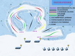 Mappa delle piste Gora Zmeinaya - Obluč'e