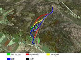 Mappa delle piste Skulebacken