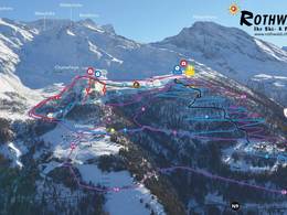 Mappa delle piste Rothwald/Wasenalp (Passo del Sempione)