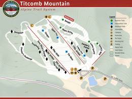 Mappa delle piste Titcomb Mountain