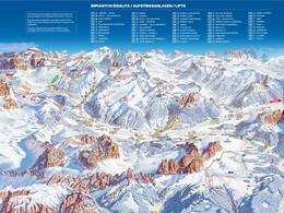 Mappa delle piste Catinaccio/Ciampedie - Vigo di Fassa/Pera di Fassa