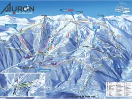 Mappa delle piste Auron (Saint-Etienne-de-Tinée)