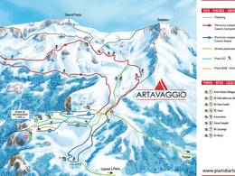 Mappa delle piste Piani di Artavaggio - Moggio