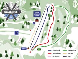 Mappa delle piste Fjällberget