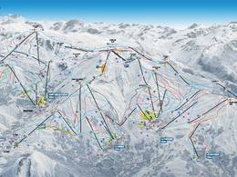 Mappa delle piste Les Sybelles - Le Corbier/La Toussuire/Les Bottières/St Colomban des Villards/St Sorlin/St Jean d’Arves