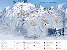 Mappa delle piste Les Arcs/Peisey-Vallandry (Paradiski)