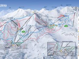 Mappa delle piste Orcières Merlette 1850