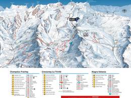 Mappa delle piste Alagna Valsesia/Gressoney-La-Trinité/Champoluc/Frachey (Monterosa Ski)