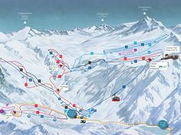 Mappa delle piste Ghiacciaio Val Senales