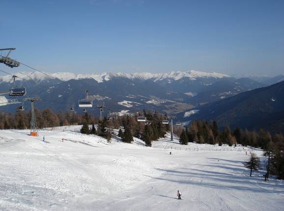 Vista da Plan de Corones in direzione dell'Alta Val Pusteria