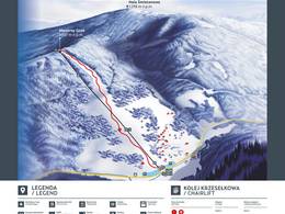 Mappa delle piste Mosorny Groń - Zawoja