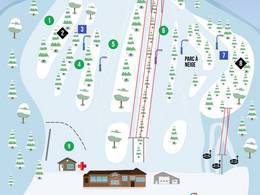 Mappa delle piste Saint-Raymond